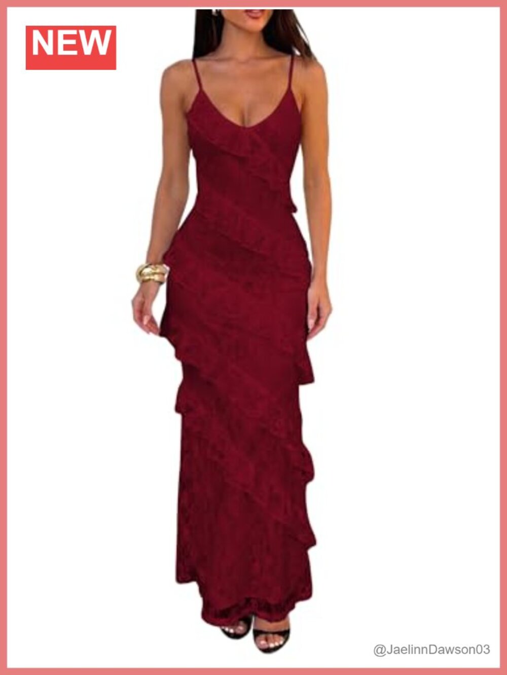 Women's Lace V Neck Sleeveless Backless Bodycon Maxi Cocktail Dress